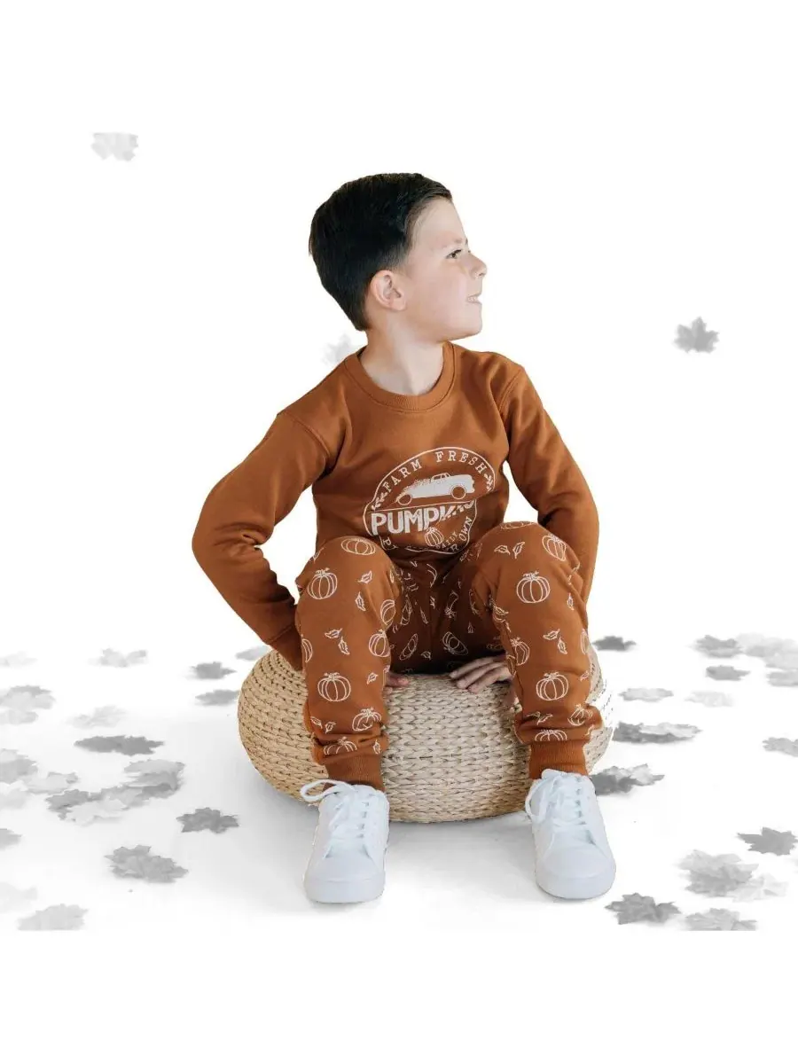 Свитшот с принтом Farm Fresh Pumpkins Sweet Wink — изображение 2 из 6, оранжевый
