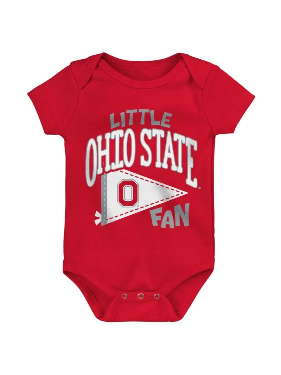 Боди с длинным рукавом Ohio State Buckeyes Little Banner Bodysuit Outerstuff