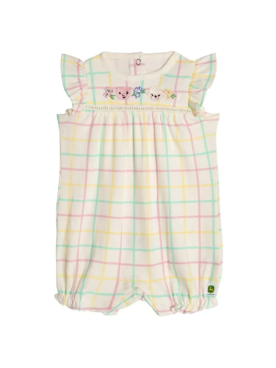 Боди-комбинезон Bubble Romper John Deere, Pastel Plaid
