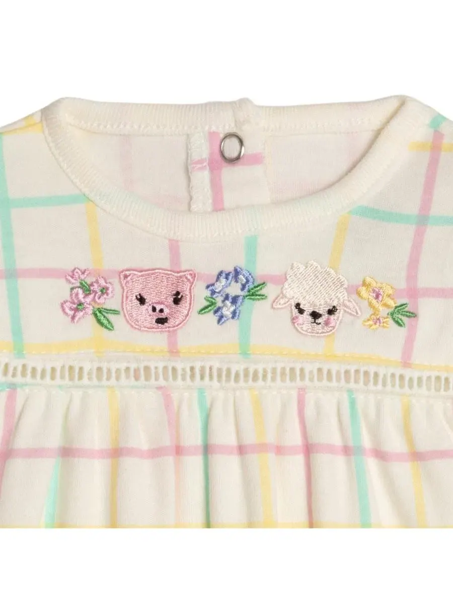 Боди-комбинезон Bubble Romper John Deere, Pastel Plaid — изображение 3 из 3