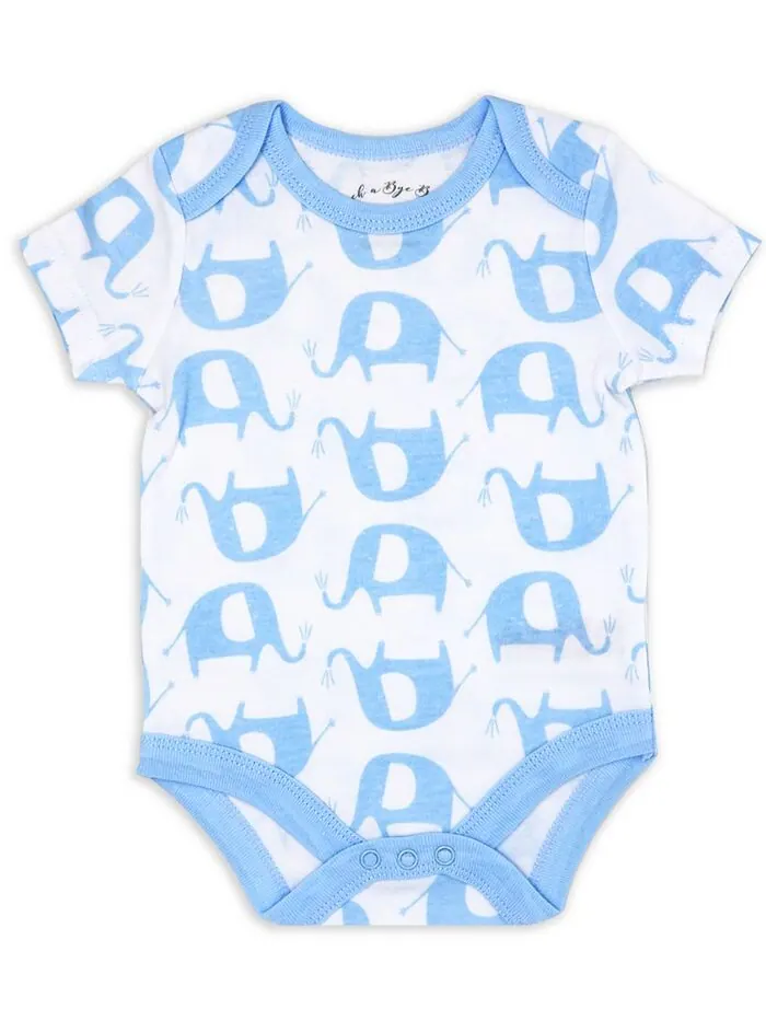 Подарочный набор из 6 предметов для новорожденных Layette Safari Rock-A-Bye Baby Boutique — изображение 7 из 7, синий