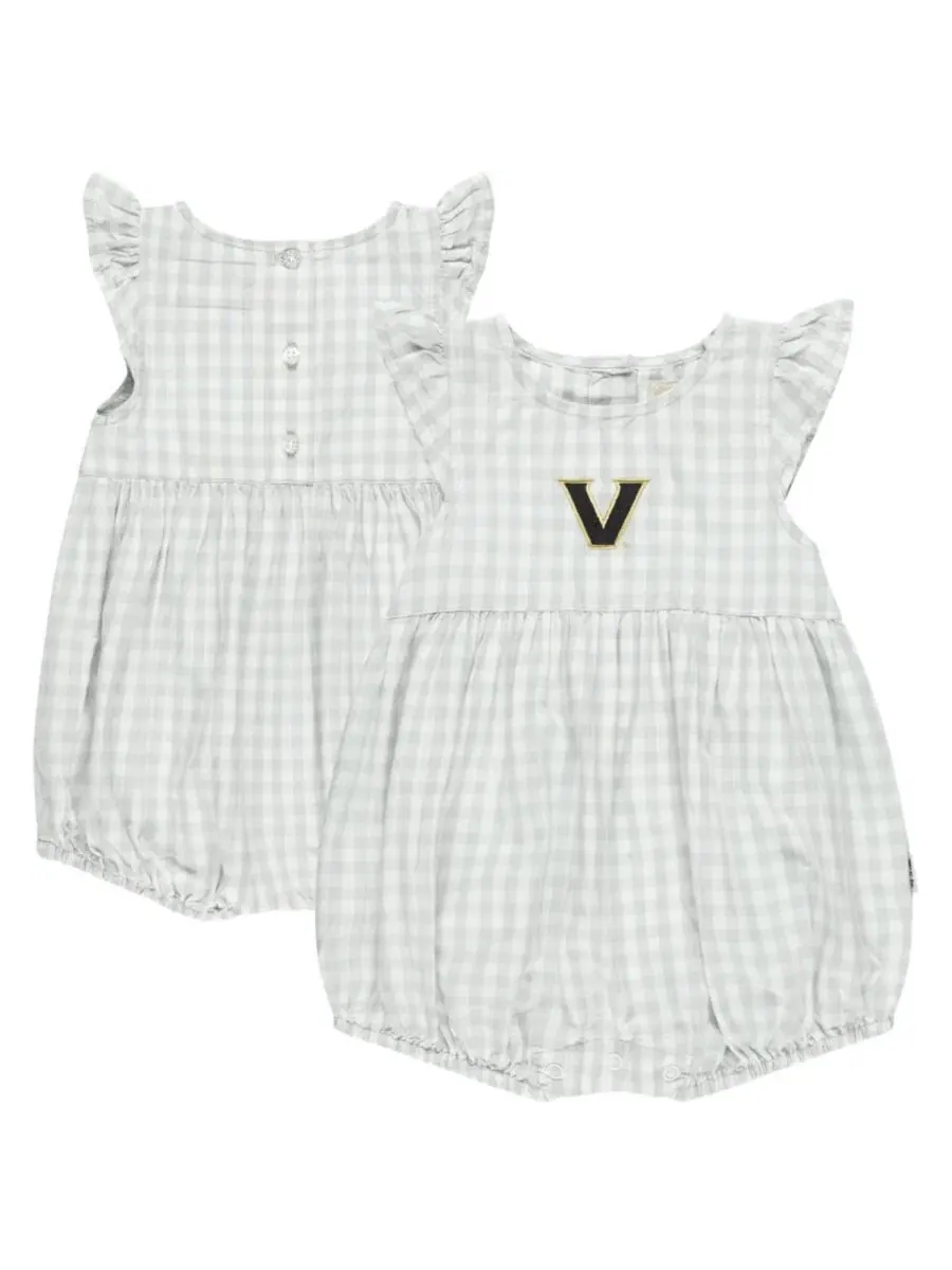 Боди с рюшами Cara Gingham Ruffled Garb — серый