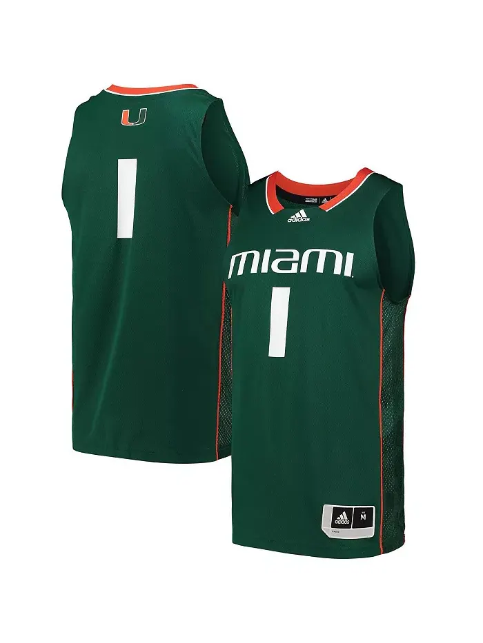 Мужская баскетбольная майка Miami Hurricanes Team Swingman №1 adidas
