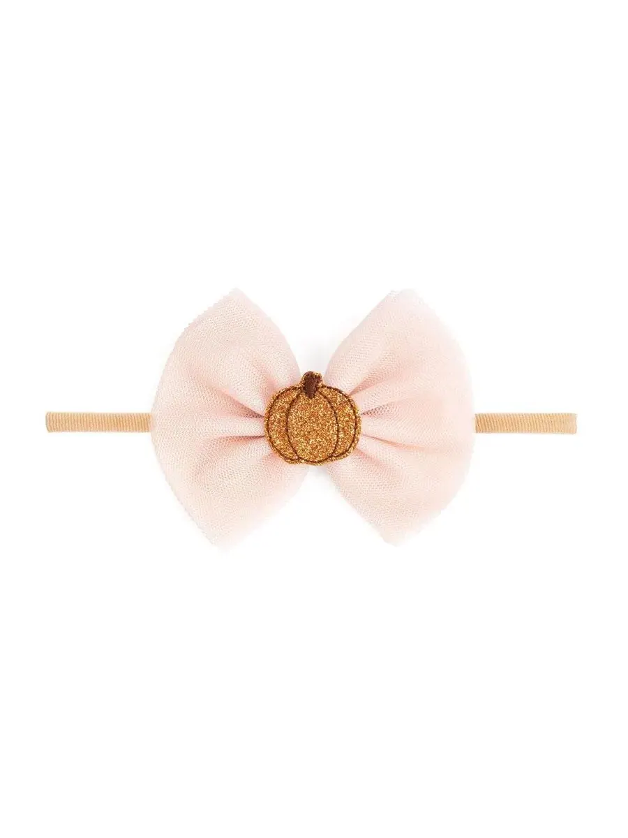 Повязка на голову с бантом из тюля Pumpkin Tulle Bow Sweet Wink