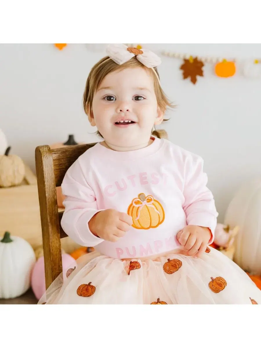 Повязка на голову с бантом из тюля Pumpkin Tulle Bow Sweet Wink — изображение 4 из 5, розовый