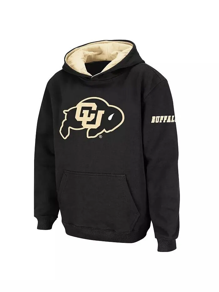 Черный пуловер с большим логотипом Big Boys Colorado Buffaloes Stadium Athletic — черный