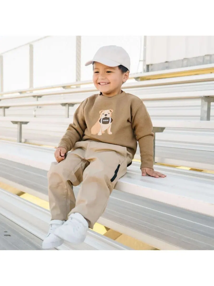 Свитшот с принтом Bulldog Football Patch Sweet Wink — изображение 2 из 6, коричневый