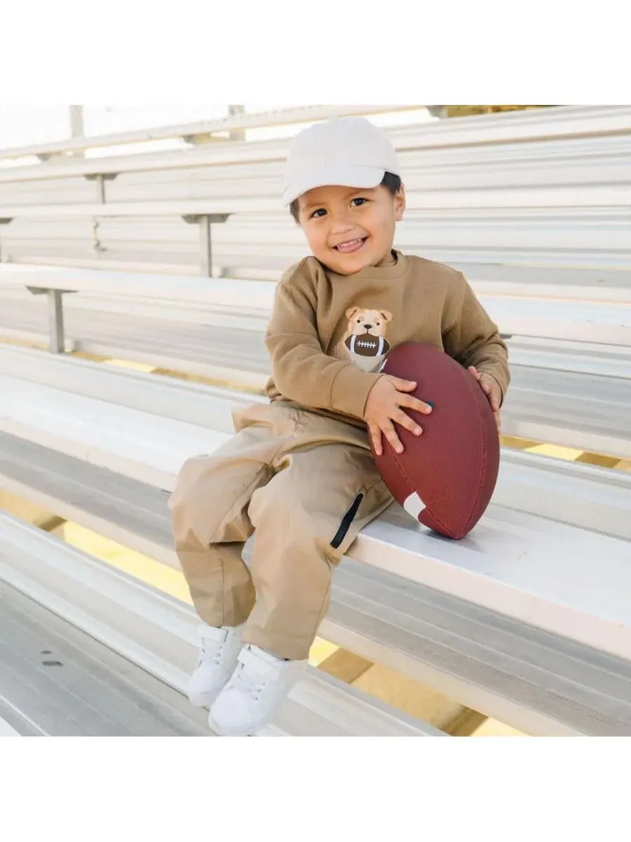 Свитшот с принтом Bulldog Football Patch Sweet Wink — изображение 3 из 6, коричневый