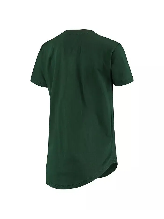 Зеленая женская футболка Michigan State Spartans Wild Lips Core Pressbox — изображение 3 из 3