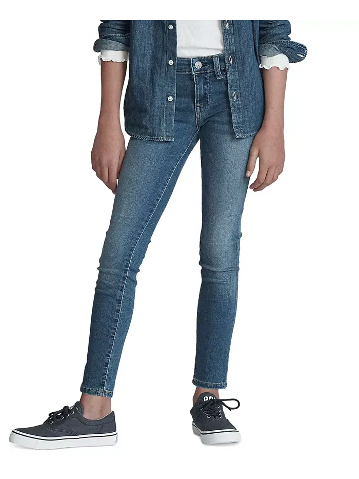 Джинсовые леггинсы Big Girls Aubrie с пятью карманами Polo Ralph Lauren