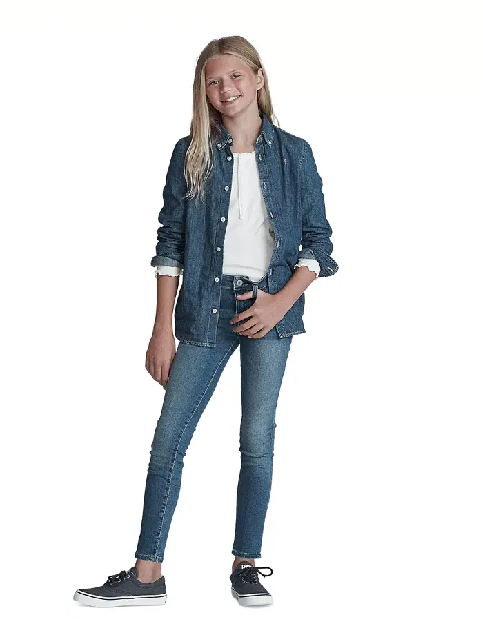 Джинсовые леггинсы Big Girls Aubrie с пятью карманами Polo Ralph Lauren — изображение 5 из 5