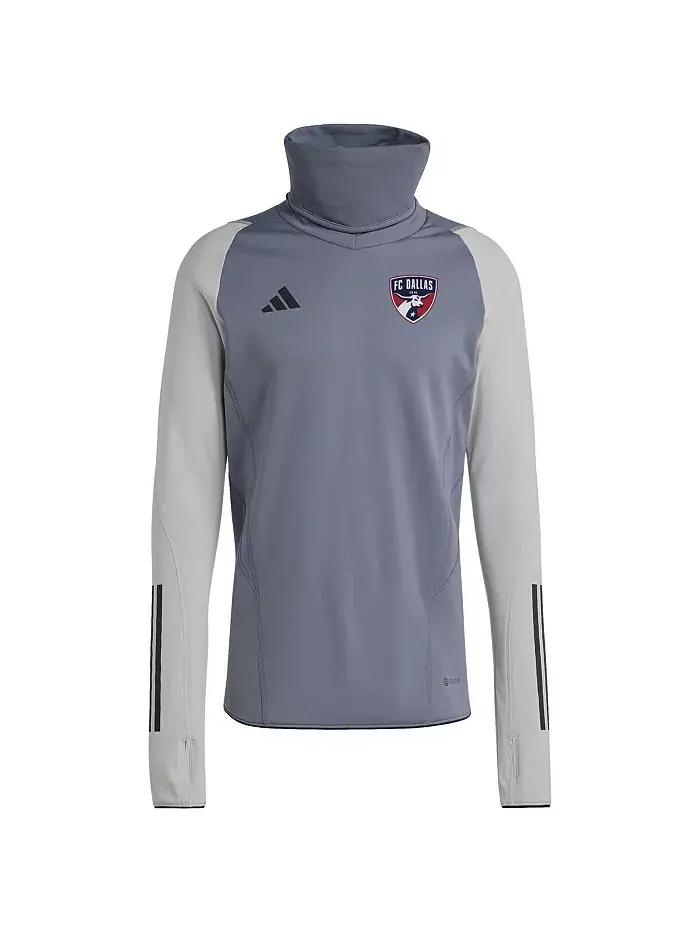 Мужская серая футболка FC Dallas Warm Raglan COLD.RDY adidas