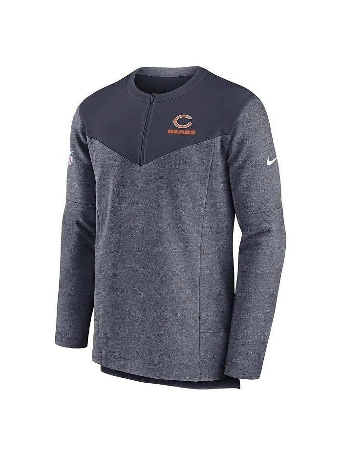 Мужская темно-синяя куртка Chicago Bears Sideline Lockup Performance с молнией четверти Nike — изображение 3 из 3