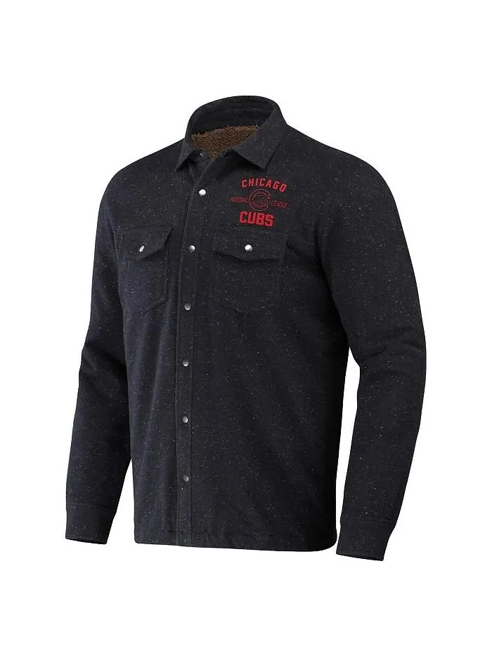 Мужская коллекция Darius Rucker от Black Chicago Cubs Ringstop Кнопка Full-Snap Fanatics — изображение 3 из 3, черный