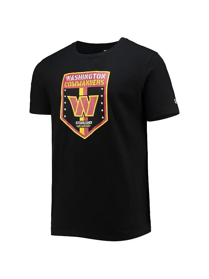 Мужская черная футболка Washington Commanders Team New Era — изображение 2 из 3, черный