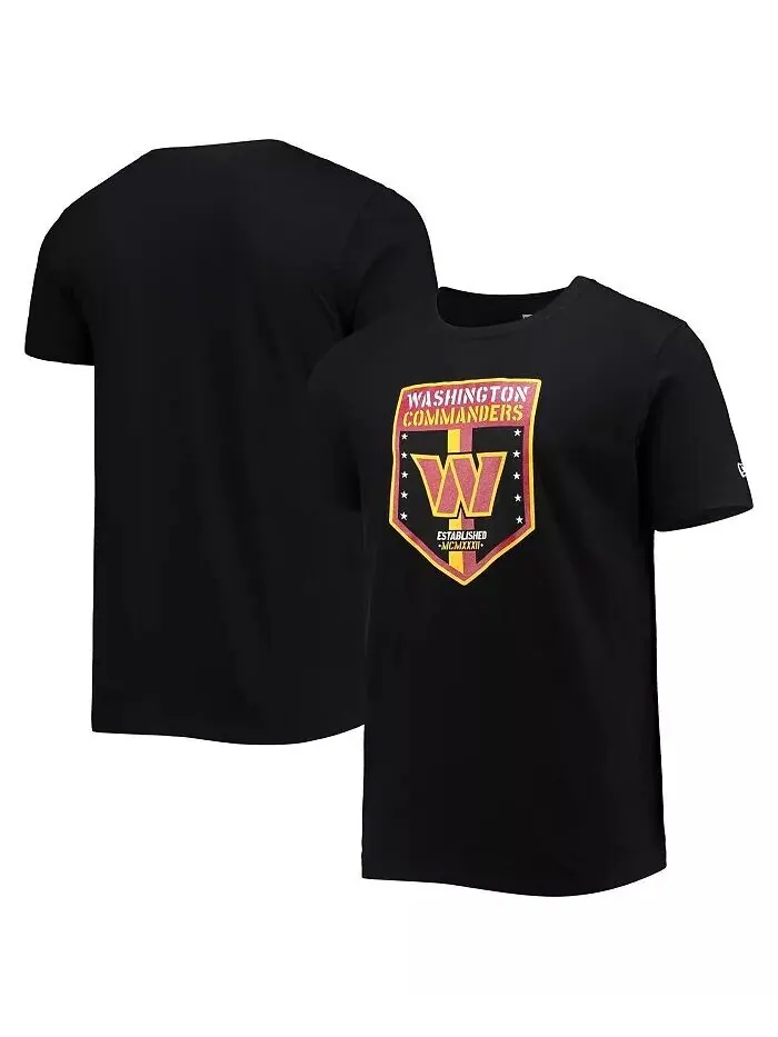 Мужская черная футболка Washington Commanders Team New Era — изображение 1 из 3
