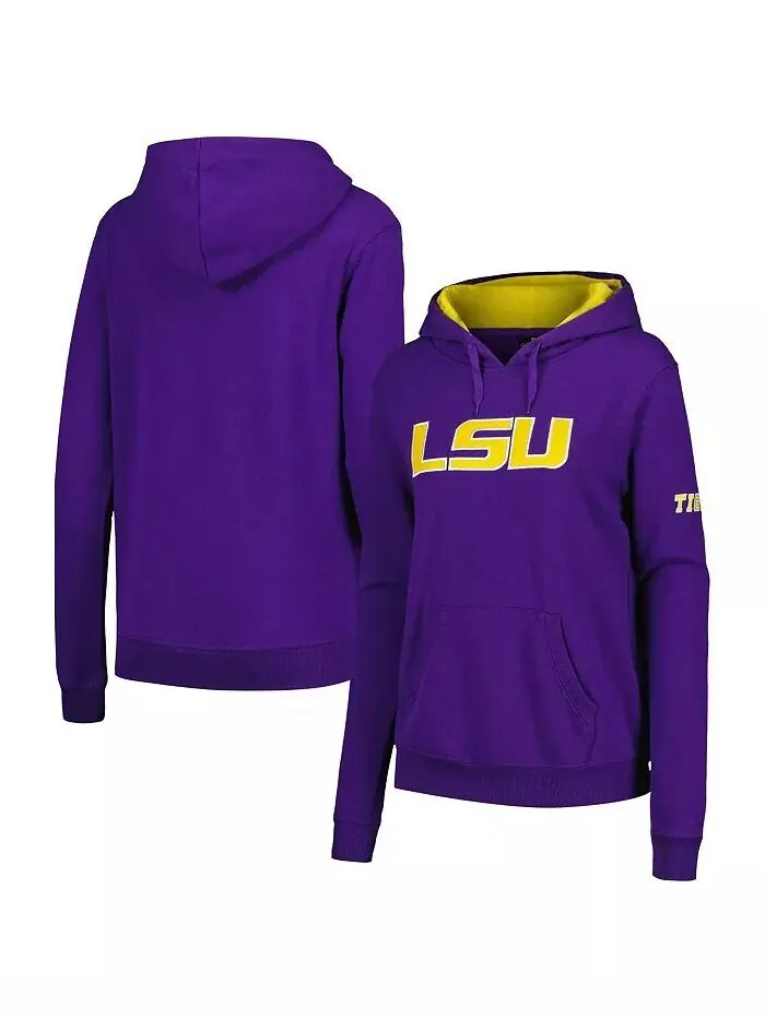Женская фиолетовая толстовка с капюшоном LSU Tigers с большим логотипом Stadium Athletic — изображение 1 из 3