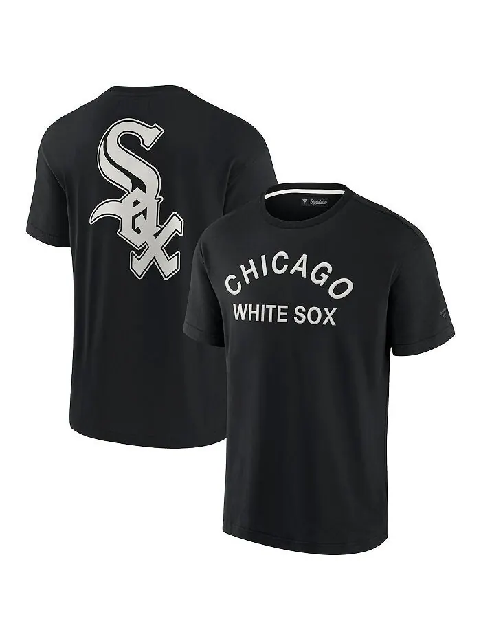 Мужская и женская черная супермягкая футболка Chicago White Sox с коротким рукавом Fanatics