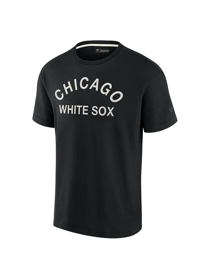 Мужская и женская черная супермягкая футболка Chicago White Sox с коротким рукавом Fanatics — изображение 3 из 3, черный