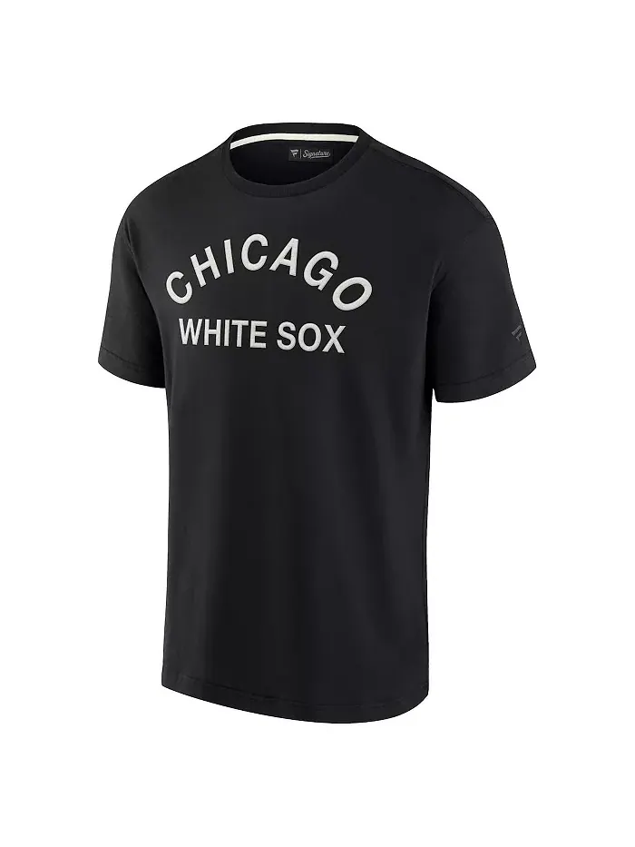 Мужская и женская черная футболка Chicago White Sox с коротким рукавом, супермягкая Fanatics — изображение 3 из 3