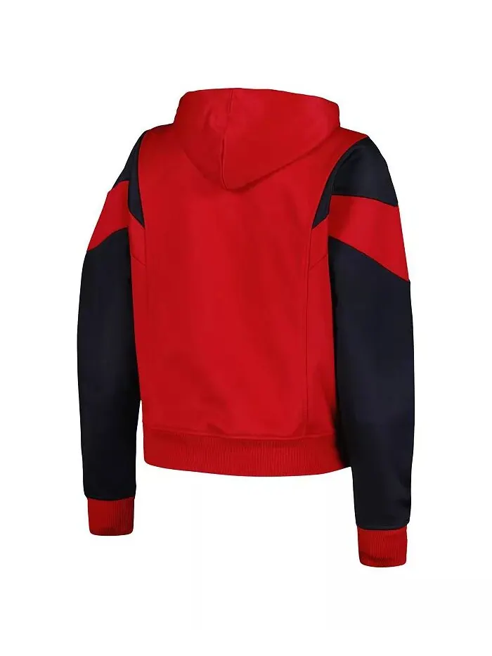 Женская красная толстовка с капюшоном St. Louis Cardinals Color Block из флиса с застежкой-молнией — изображение 2 из 3