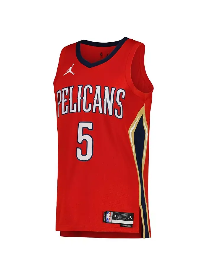 Мужская джерси Herbert Jones Red New Orleans Pelicans Replica Swingman - Statement Edition Jordan — изображение 3 из 3