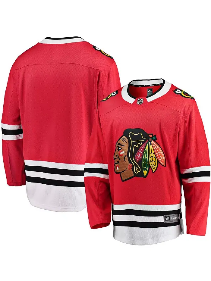 Мужская домашняя джерси Chicago Blackhawks Breakaway красного цвета Fanatics