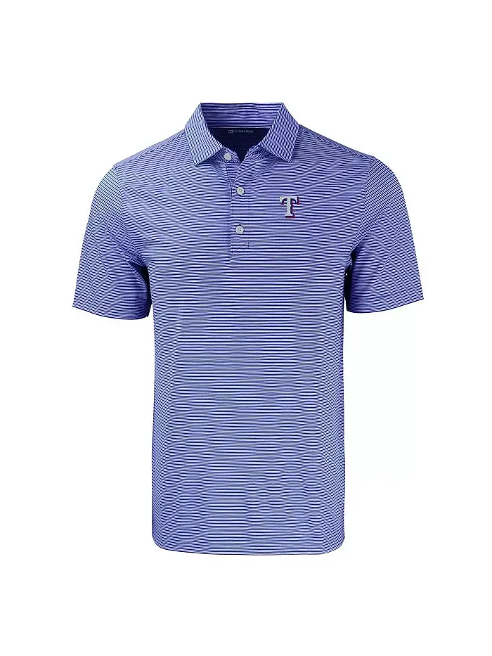 Мужская поло Royal Texas Rangers Forge Eco Double Stripe Stretch Cutter & Buck — изображение 3 из 3
