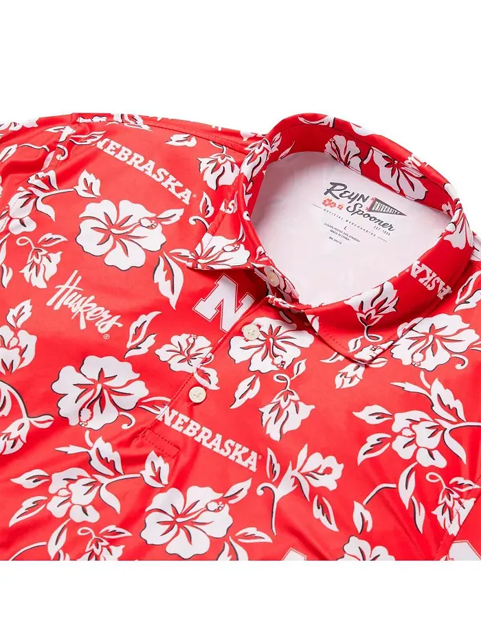 Мужская поло Scarlet Nebraska Huskers Performance Reyn Spooner — изображение 3 из 4