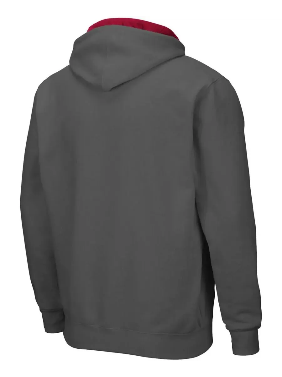 Colosseum Мужская толстовка на молнии Alabama Crimson Tide Arch Logo 3.0 — изображение 2 из 5, серый