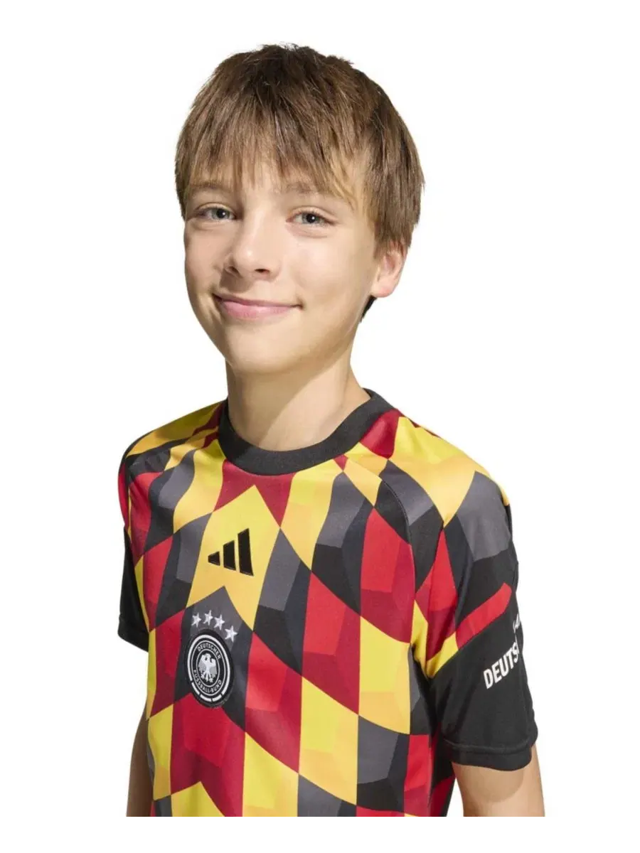 Футболка тренировочная с длинным рукавом, с принтом, Germany National Team 2026 Pre-Match adidas — изображение 2 из 5, черный