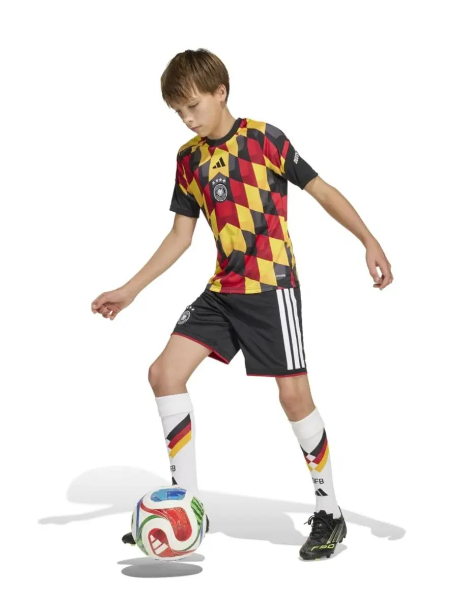 Футболка тренировочная с длинным рукавом, с принтом, Germany National Team 2026 Pre-Match adidas — изображение 4 из 5, черный