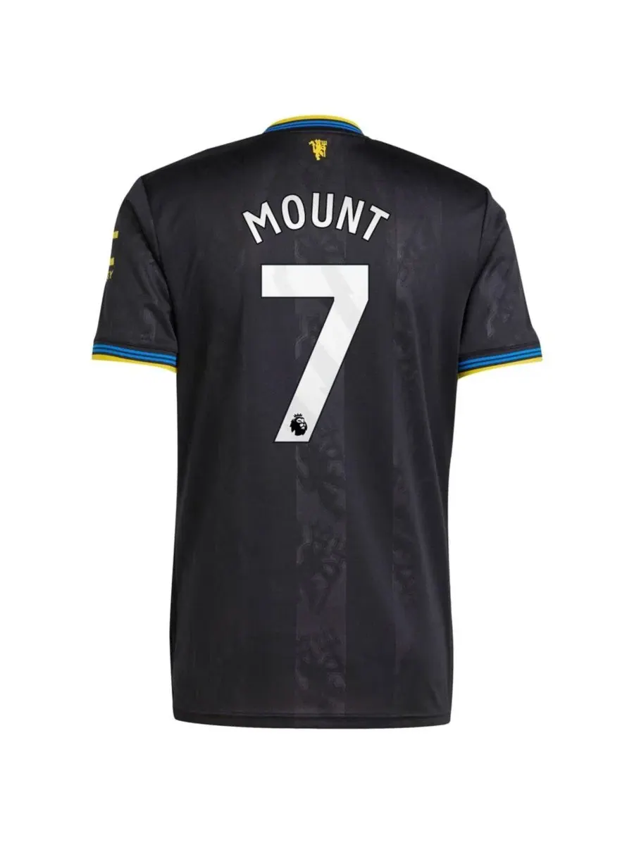 Футболка с коротким рукавом Mason Mount Black Manchester United 2025/26 Third Replica Player Jersey — изображение 3 из 3