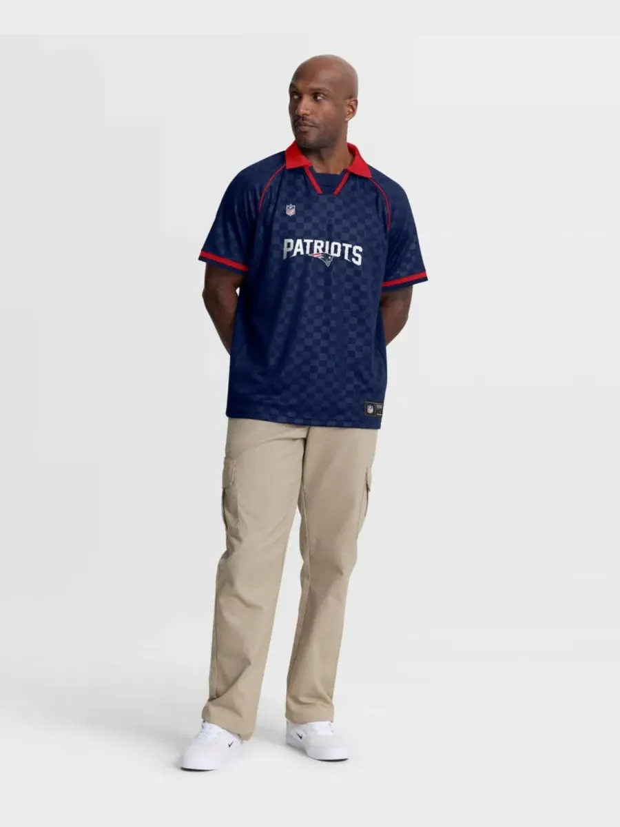 Поло с ромбовидным узором Homerun Raglan Fanatics — изображение 4 из 5, темно-синий красный