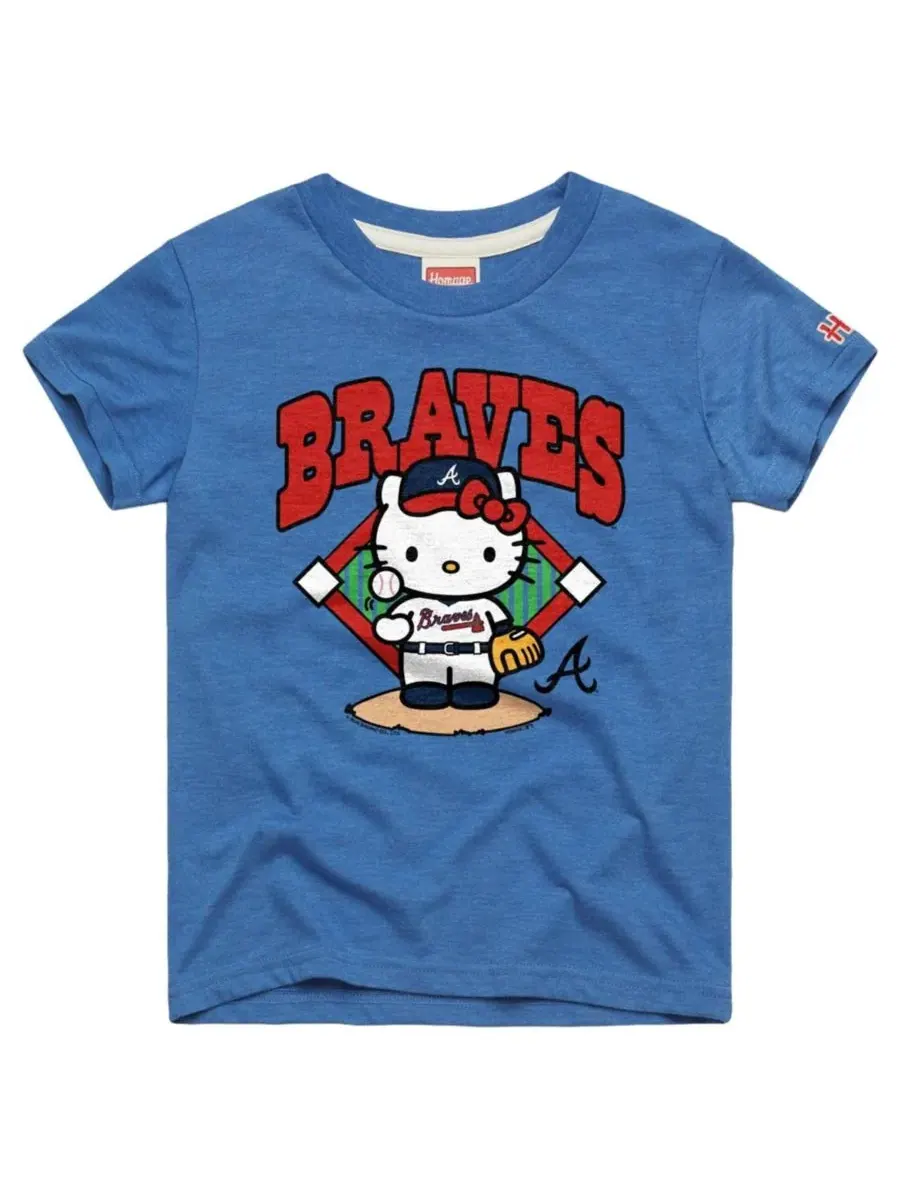 Футболка Hello Kitty x MLB Tri-Blend Atlanta Braves Homage — синий
