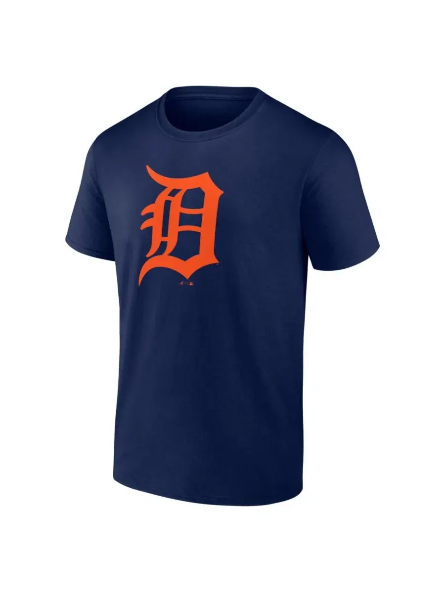 Футболка с принтом Detroit Tigers Logo Athletic — изображение 2 из 3, темно-синий