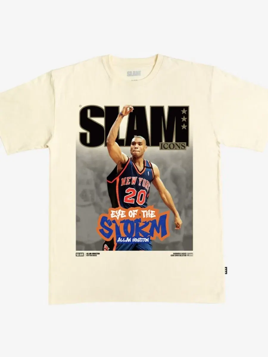 Футболка с принтом Allan Houston Hardwood Classics Cover Slam — бежевый