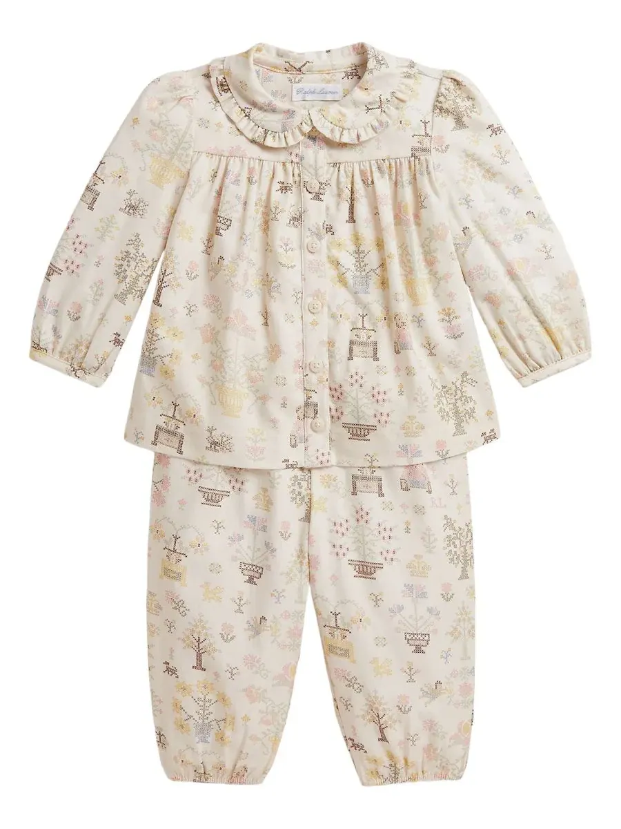 Комплект из лонгслива и брюк с принтом Polo Bear Polo Ralph Lauren, Petite Point Baby Bear