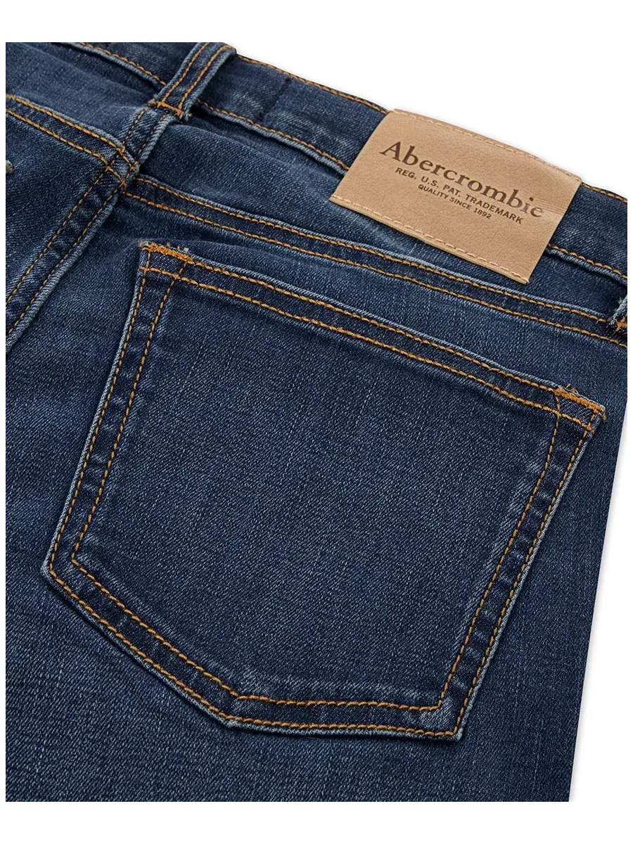 Комплект мальчика: худи с принтом, футболка и джинсы прямого кроя abercrombie kids, For Real — изображение 8 из 12