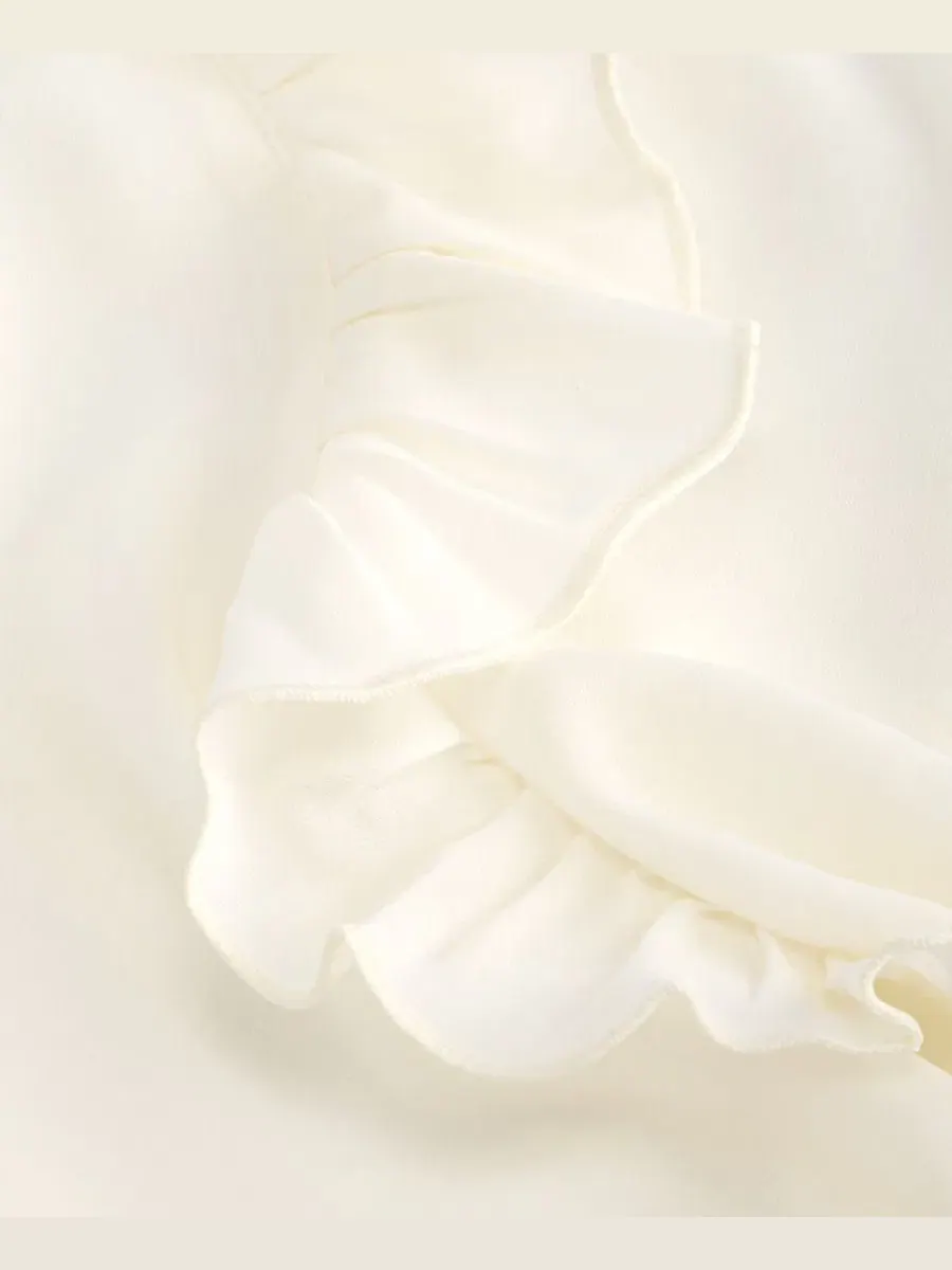 Блуза с длинным рукавом, V-образным вырезом и рюшами, модель Magnolia Blossom I.N.C. International — изображение 5 из 6