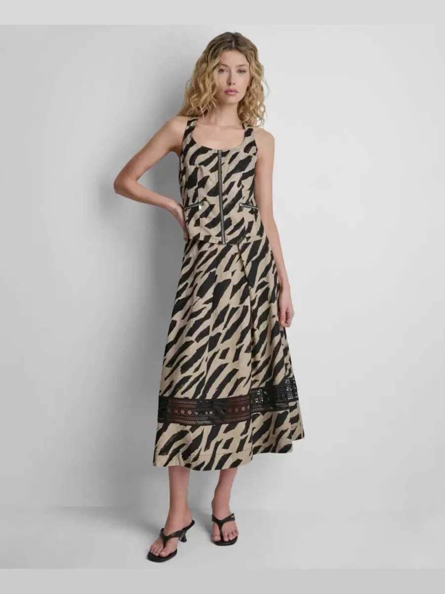 Топ без рукавов с принтом DKNY, Geo Animal — изображение 5 из 6