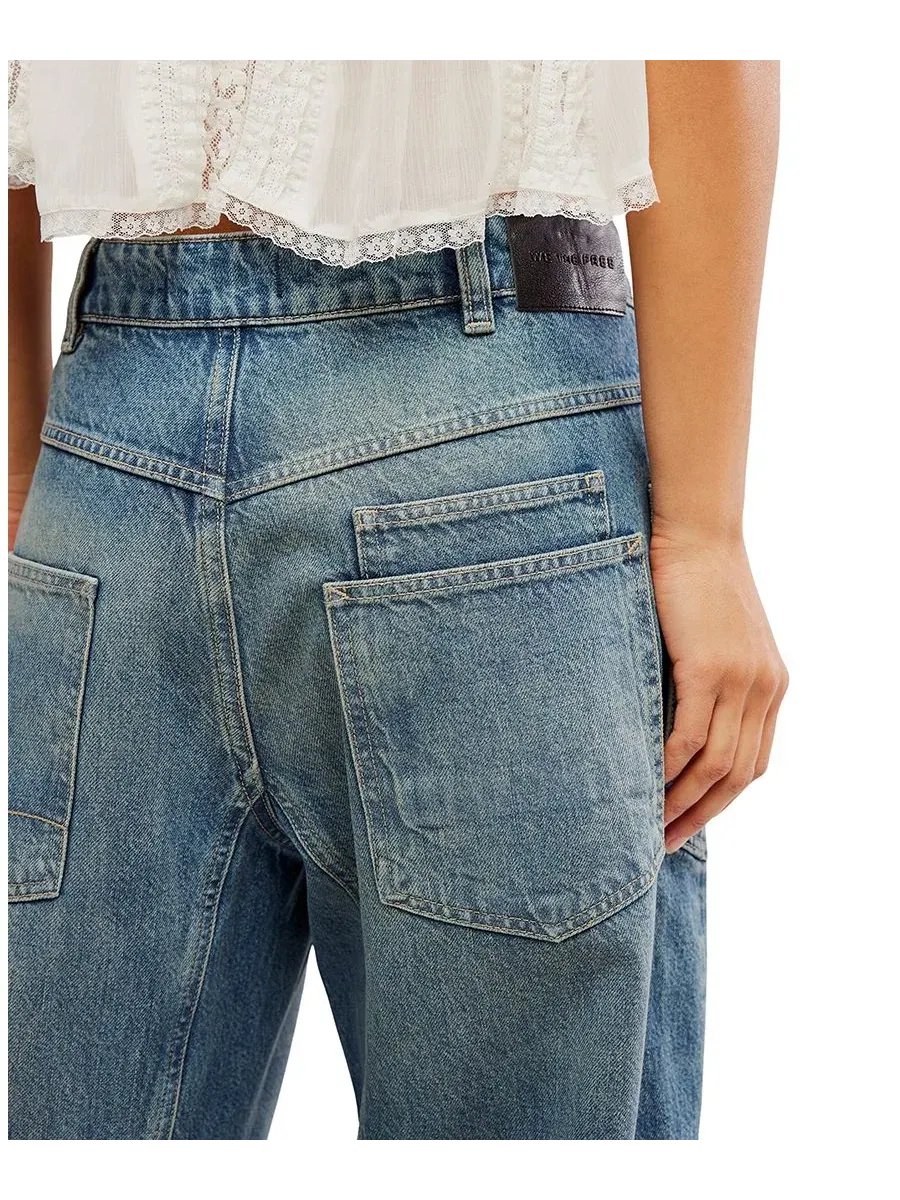 Джинсы boyfriend с заниженной посадкой We The Free Cotton Minimalist Moxie Free People, High Hopes — изображение 4 из 5