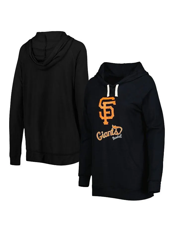 Женский черный пуловер с капюшоном San Francisco Giants перед игрой реглан Touch — изображение 1 из 3