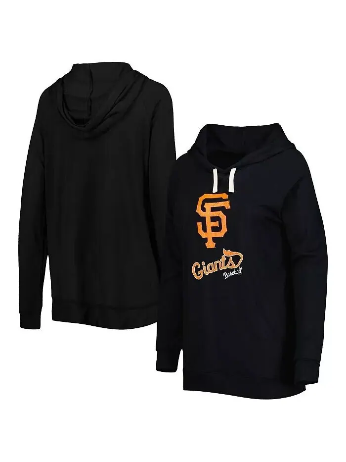 Женский черный пуловер с капюшоном San Francisco Giants перед игрой реглан Touch