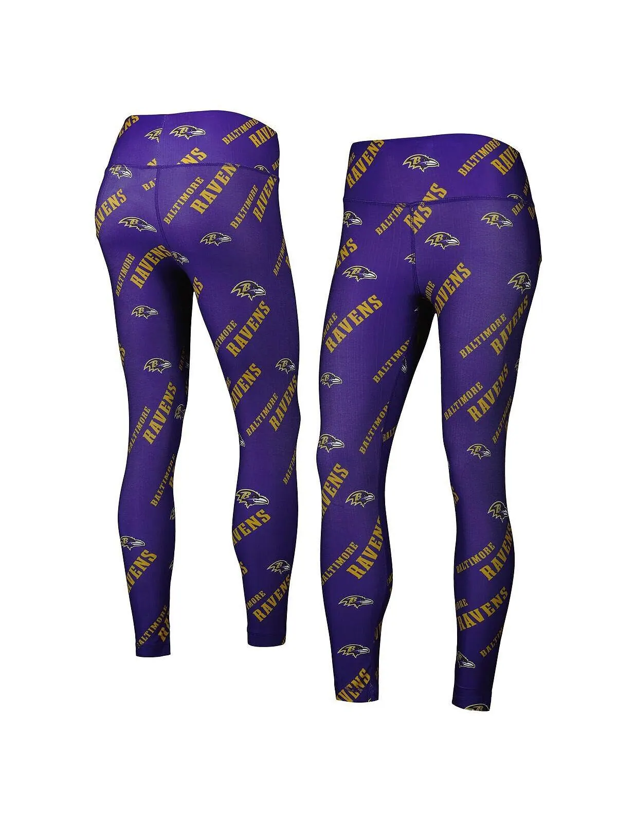 Женские фиолетовые леггинсы с принтом Baltimore Ravens Concepts Sport