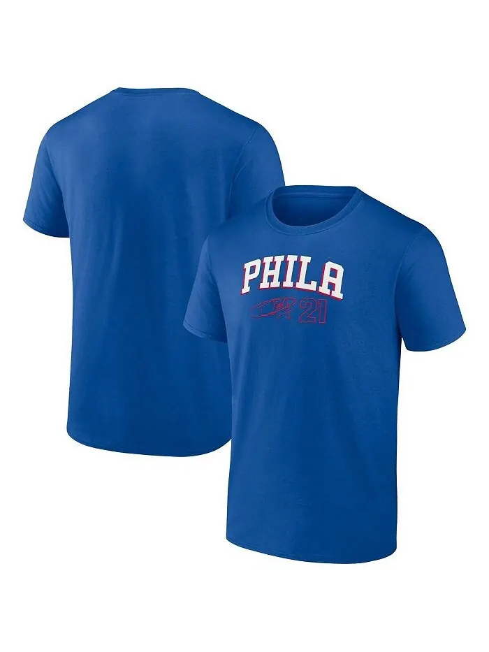 Мужская футболка с именем и номером Joel Embiid Royal Philadelphia 76ers Fanatics