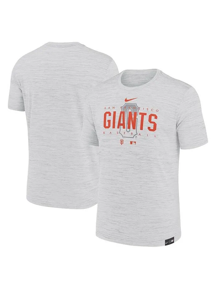 Мужская серая футболка San Francisco Giants City Connect Velocity Practice Performance Nike — изображение 1 из 3, серый