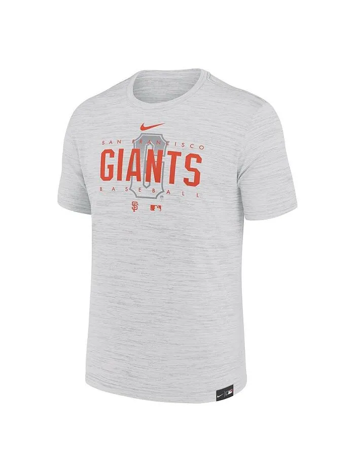 Мужская серая футболка San Francisco Giants City Connect Velocity Practice Performance Nike — изображение 2 из 3, серый