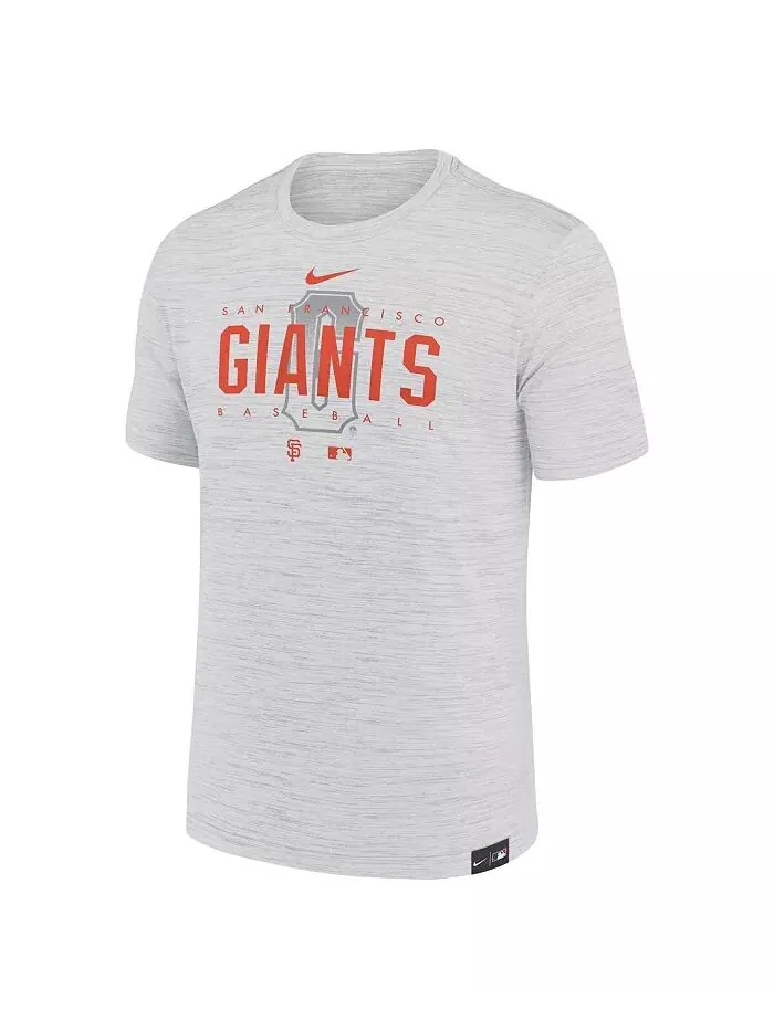 Мужская серая футболка San Francisco Giants City Connect Velocity Practice Performance Nike — изображение 2 из 3