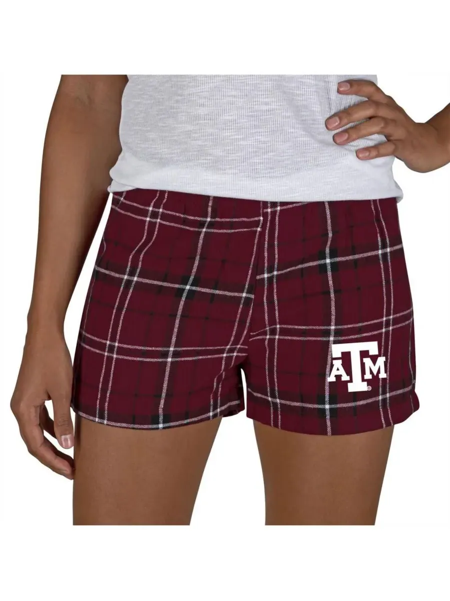 Concepts Sport Женские фланелевые шорты Texas A&M Aggies бордового/черного цвета